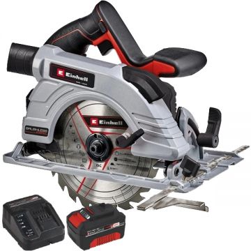 Einhell  TE-CS 18/190 Li BL SE PXC + Starter Kit - Fierastrau circular 190x20 mm + Set 1 acumulator si incarcator Li-Ion 18 V 4 Ah