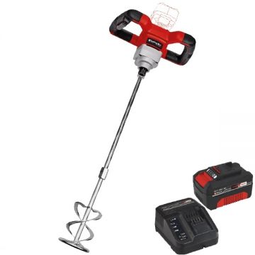 Einhell  TE-MX 18 Li PXC + Starter Kit - Masina de amestecat 100 mm + Set 1 acumulator si incarcator Li-Ion 18 V 4 Ah