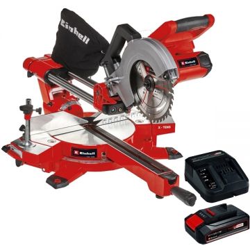 Einhell  TE-SM 36/210 Li PXC + Starter Kit - Fierastrau circular stationar 210x30 mm + Set 1 acumulator si incarcator Li-Ion 18 V 2.5 Ah