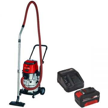 Einhell  TE-VC 36/30 Li S PXC + Starter Kit - Aspirator 150 mbar + Set 1 acumulator si incarcator Li-Ion 18 V 4 Ah