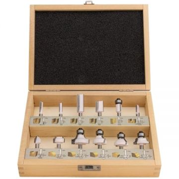 Makita  D-57065 - Set cutite frezat tija 6 mm ambalaj lemn 12 bucati