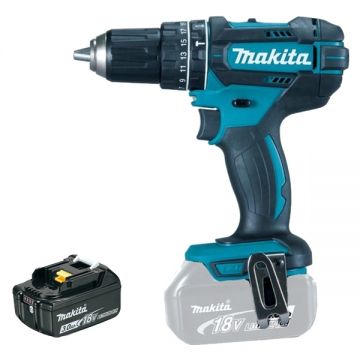 Makita  DHP482Z + BL1830B - Masina de gaurit si insurubat cu percutie 62 Nm + Acumulator Li-Ion 18 V 3 Ah