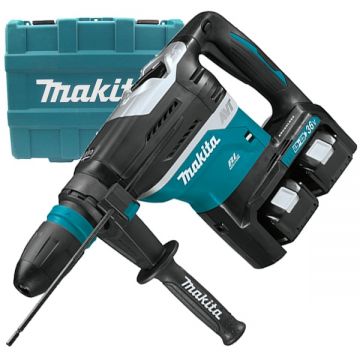 Makita  DHR400T2UN - Rotopercutor SDS-Max cu 2 acumulatori Li-Ion 18 V 5 Ah 8 J valiza plastic