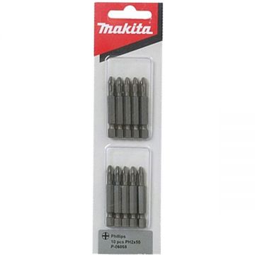 Makita  P-06068 - Set capete de insurubare profil PH2 10 bucati