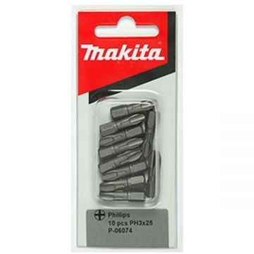 Makita  P-06074 - Set capete de insurubare profil PH3 10 bucati