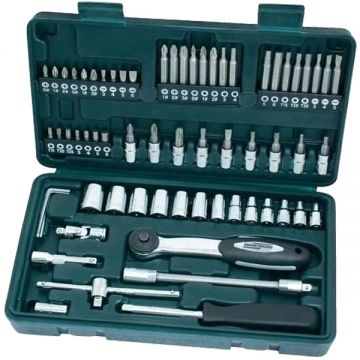Mannesmann  M29165 - Set capete de insurubare si chei tubulare mixt 65 bucati