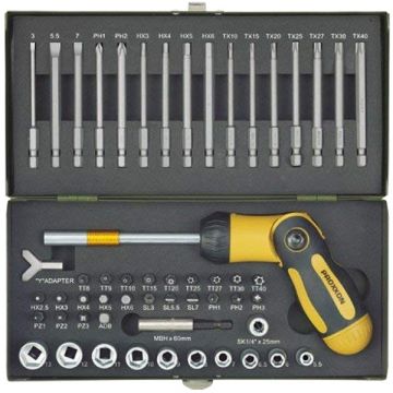 Proxxon  23104 - Set capete de insurubare si chei tubulare mixte 54 bucati