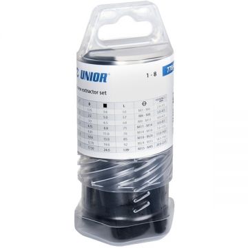 Unior  778/4PB - Set extractoare suruburi rupte 1.75-17.5 mm 8 bucati