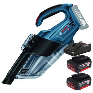 Bosch  GAS 18V-1 + 1600A019S0 - Aspirator 60 mbar + Set 2 acumulatori si incarcator Li-Ion 18 V 4 Ah