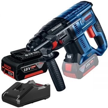 Bosch  GBH 180-LI + GBA + GAL 18V-40 - Rotopercutor SDS-Plus 2 J + Set 1 acumulator si incarcator Li-Ion 18 V 5 Ah