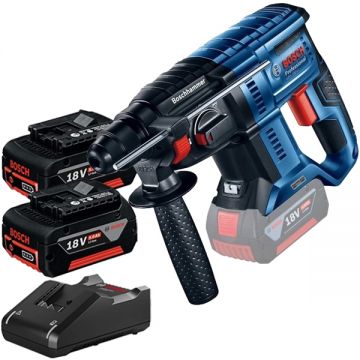 Bosch  GBH 180-LI + GBA + GAL 18V-40 - Rotopercutor SDS-Plus 2 J + Set 2 acumulatori si incarcator Li-Ion 18 V 5 Ah