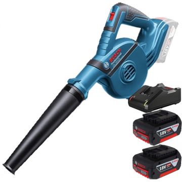 Bosch  GBL 18V-120 + 1600A019S0 - Suflanta de gradina 120 m3/h + Set 2 acumulatori si incarcator Li-Ion 18 V 4 Ah
