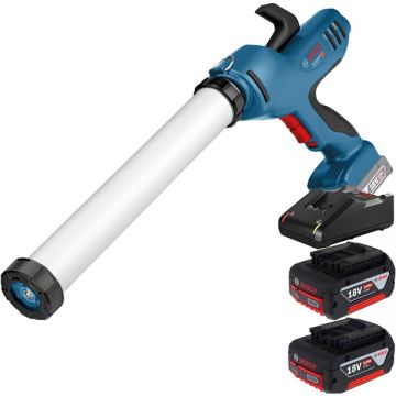Bosch  GCG 18V-600 + 1600A019S0 - Pistol pentru etansare 3500 N + Set 2 acumulatori si incarcator Li-Ion 18 V 4 Ah
