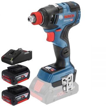 Bosch  GDX 18V-200 C + 1600A019S0 - Masina de insurubat cu impact 200 Nm + Set 2 acumulatori si incarcator Li-Ion 18 V 4 Ah