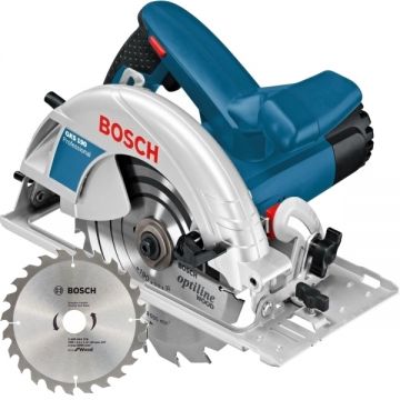 Bosch  GKS 190 - Fierastrau circular 1400 W 190x30 mm + Panza fierastrau circular lemn 190x30x2.2 mm 24 dinti