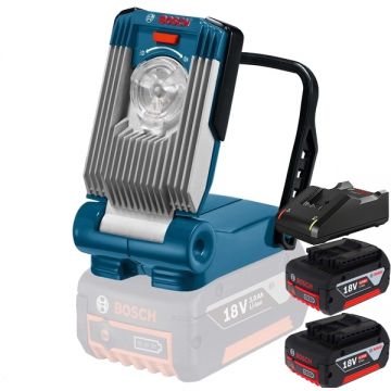 Bosch  GLI 14.4 V/18 V + 1600A019S0 - Lampa + Set 2 acumulatori si incarcator Li-Ion 18 V 4 Ah