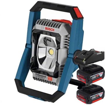Bosch  GLI 18V-2200 C PRO + 1600A019S0 - Lampa + Set 2 acumulatori si incarcator Li-Ion 18 V 4 Ah