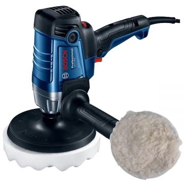 Bosch  GPO 950 + Raider - 209935- Masina de lustruit 950 W 180 mm + Calota de lustruire din lana cu snur 180 mm