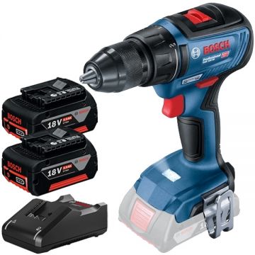 Bosch  GSR 18V-50 + GBA + GAL 18V-40 - Masina de gaurit si insurubat 50 Nm + Set 2 acumulatori si incarcator Li-Ion 18 V 5 Ah