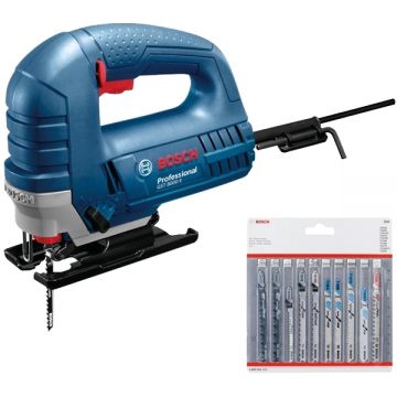 Bosch  GST 8000 E + 2607011171 - Fierastrau pendular 710 W + Set panze fierastrau pendular 10 bucati