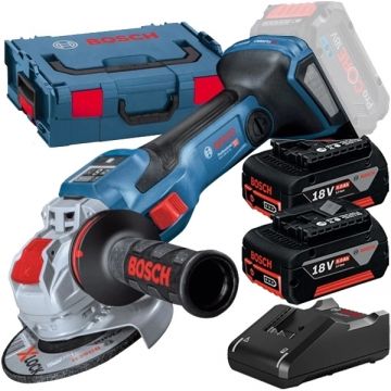 Bosch  GWX 18V-15 SC X-LOCK BITURBO - Polizor unghiular Li-Ion 125 mm valiza speciala + 2x Acumulator Li-Ion 18 V 5 Ah + Incarcator
