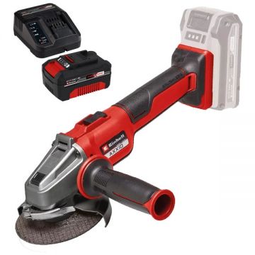 Einhell  AXXIO 18/115 Q PXC + Starter Kit - Polizor unghiular 115 mm + Set 1 acumulator si incarcator Li-Ion 18 V 4 Ah