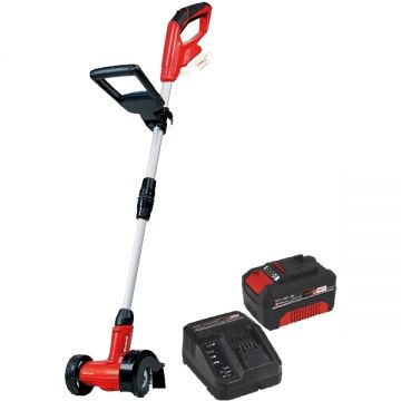 Einhell  GE-CC 18 Li PXC + Starter Kit - Aparat de curatat rosturi si pavaje 100 mm + Set 1 acumulator si incarcator Li-Ion 18 V 4 Ah