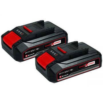 Einhell  PXC-Twinpack CB - Set 2 acumulatori Li-Ion 18 V 2.5 Ah indicator nivel incarcare