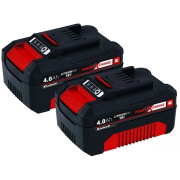 Einhell  PXC-Twinpack - Set 2 acumulatori Li-Ion 18 V 4 Ah indicator nivel incarcare