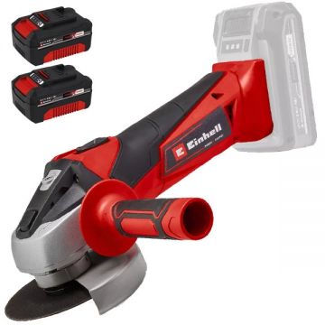 Einhell  TC-AG 18/115 Li PXC + Twinpack - Polizor unghiular 115 mm + Set 2 acumulatori Li-Ion 18 V 4 Ah