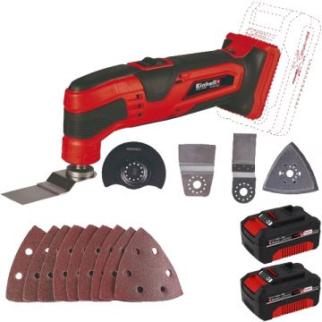 Einhell  TC-MG 18 Li PXC + Twinpack - Multicutter + Set 2 acumulatori Li-Ion 18 V 4 Ah
