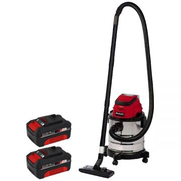 Einhell  TC-VC 18/20 Li S PXC + Twinpack - Aspirator 80 mbar + Set 2 acumulatori Li-Ion 18 V 4 Ah