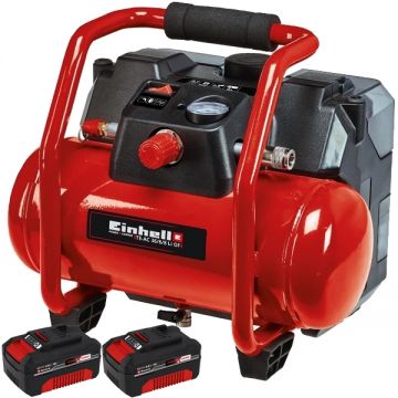 Einhell  TE-AC 36/6/8 Li OF Set PXC + Twinpack - Compresor 6 l 130 l/min 8 bar accesorii + Set 2 acumulatori Li-Ion 18 V 4 Ah
