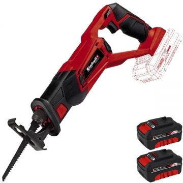 Einhell  TE-AP 18 Li PXC + Twinpack - Fierastrau sabie + Set 2 acumulatori Li-Ion 18 V 4 Ah