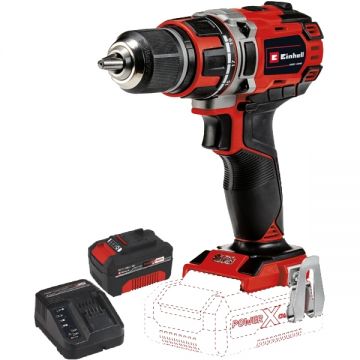 Einhell  TE-CD 18/50 Li BL PXC + Starter Kit - Masina de gaurit si insurubat 50 Nm + Set 1 acumulator si incarcator Li-Ion 18 V 4 Ah