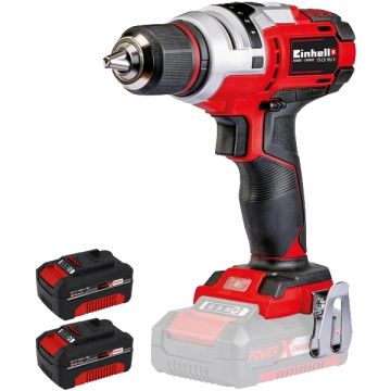 Einhell  TE-CD 18 Li E PXC + Twinpack - Masina de gaurit si insurubat 47 Nm + Set 2 acumulatori Li-Ion 18 V 4 Ah