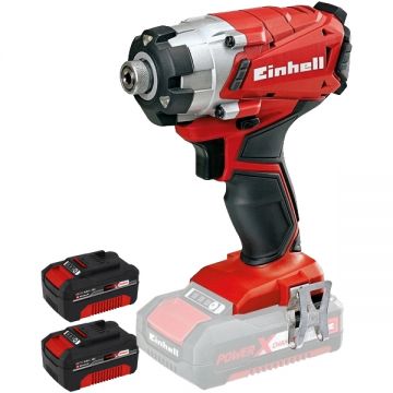 Einhell  TE-CI 18/1 Li PXC + Twinpack - Masina de insurubat cu impact 140 Nm + Set 2 acumulatori Li-Ion 18 V 4 Ah