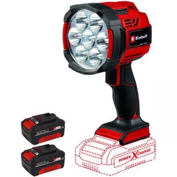 Einhell  TE-CL 18/2500 LiAC PXC + Twinpack - Lampa + Set 2 acumulatori Li-Ion 18 V 4 Ah