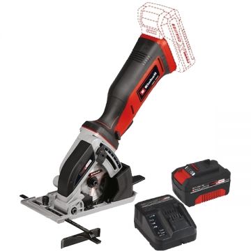Einhell  TE-CS 18/89 Li PXC + Starter Kit - Fierastrau circular 89x10 mm + Set 1 acumulator si incarcator Li-Ion 18 V 4 Ah