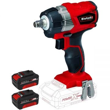 Einhell  TE-CW 18 Li PXC + Twinpack - Masina de insurubat cu impact 215 Nm + Set 2 acumulatori Li-Ion 18 V 4 Ah