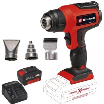 Einhell  TE-HA 18 Li PXC + Starter Kit - Suflanta cu aer cald 550 grade C 200 l/min + Set 1 acumulator si incarcator Li-Ion 18 V 4 Ah