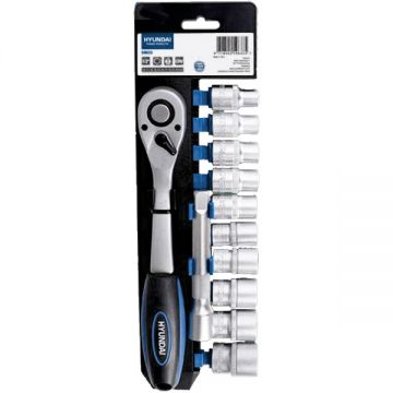 Hyundai  HY-59633 - Set capete chei tubulare 10-24  mm patrat 1/2 inch 12 bucati