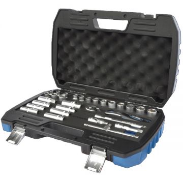 Hyundai  HY-59652 - Set capete chei tubulare 10-19  mm patrat 3/8 inch 29 bucati