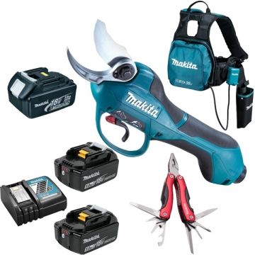 Makita  DUP361PT2 - Foarfeca de gradina pentru crengi cu 2 acumulatori Li-Ion 18 V 5 Ah 33 mm accesorii