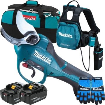 Makita  DUP362PT2 - Foarfeca de gradina pentru crengi cu 2 acumulatori Li-Ion 18 V 5 Ah 33 mm accesorii