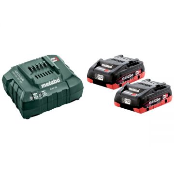 Metabo  685163000 - Set 2 acumulatori si incarcator LiHD 18 V 4 Ah