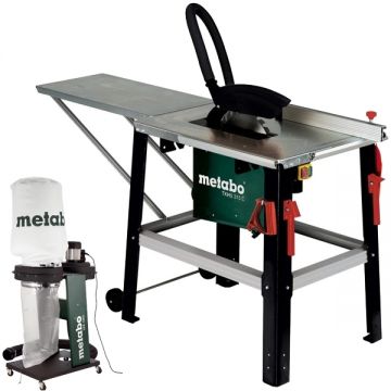 Metabo  TKHS 315 C-2.0 WNB + SPA 1200 - Fierastrau circular de masa 2000 W 315x30 mm + Aspirator pentru rumegus 550 W 65 l 250 l/sec 100 mm