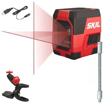 Skil  1910 AA + Proxxon 23706 - Nivela laser cu linii 15 m + Prelungitor insurubare 1/4 inch 150 mm