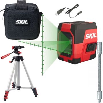 Skil  1911 DA + Proxxon 23706 - Nivela laser cu linii 20 m geanta textila + Prelungitor insurubare 1/4 inch 150 mm
