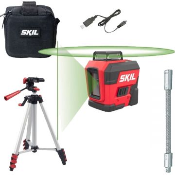 Skil  1961 DA + Proxxon 23706 - Nivela laser cu linii 30 m geanta textila + Prelungitor insurubare 1/4 inch 150 mm